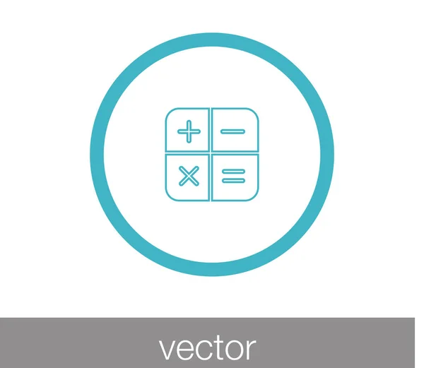 Lommeregner flad ikon – Stock-vektor