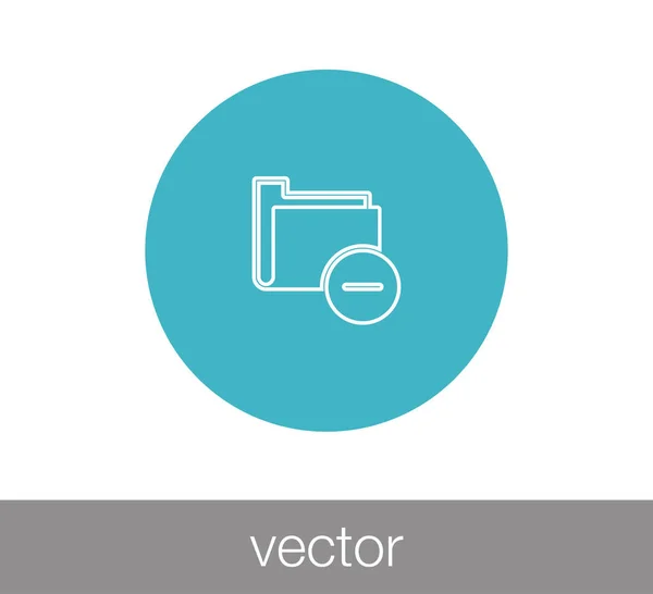 Folder flat icon — Stock Vector