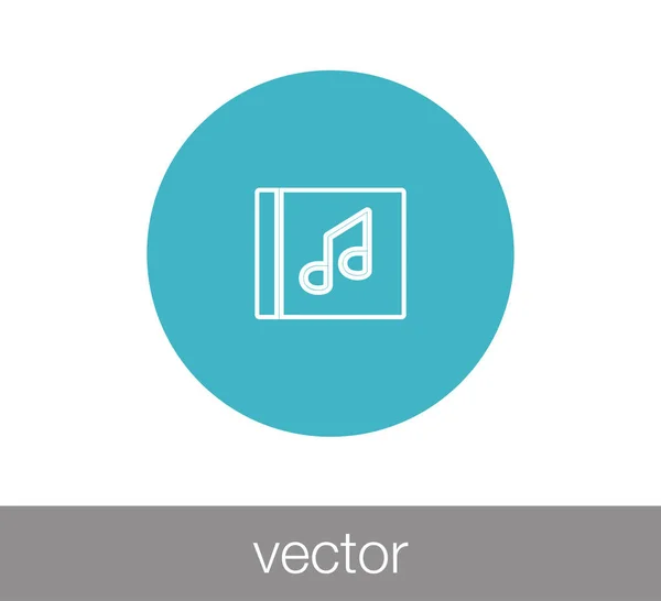 Icono de nota musical — Vector de stock