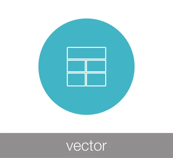 Ícone de layout de slides — Vetor de Stock