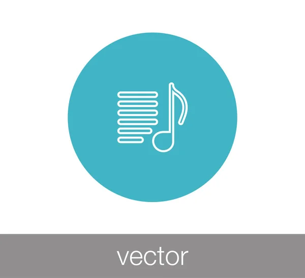 Icono de nota musical — Vector de stock