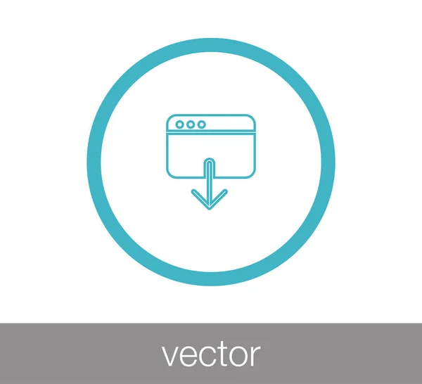 Código ventana icono — Vector de stock