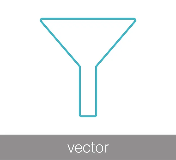 Funil ícone plano — Vetor de Stock