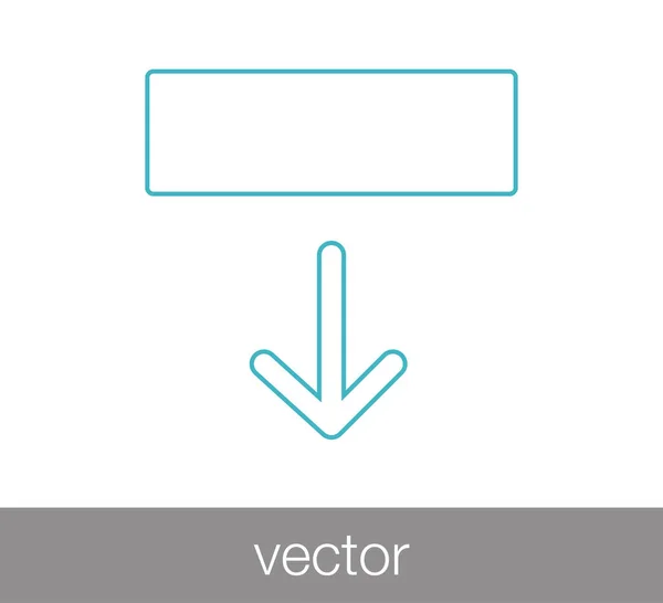 Icône de symbole de téléchargement — Image vectorielle