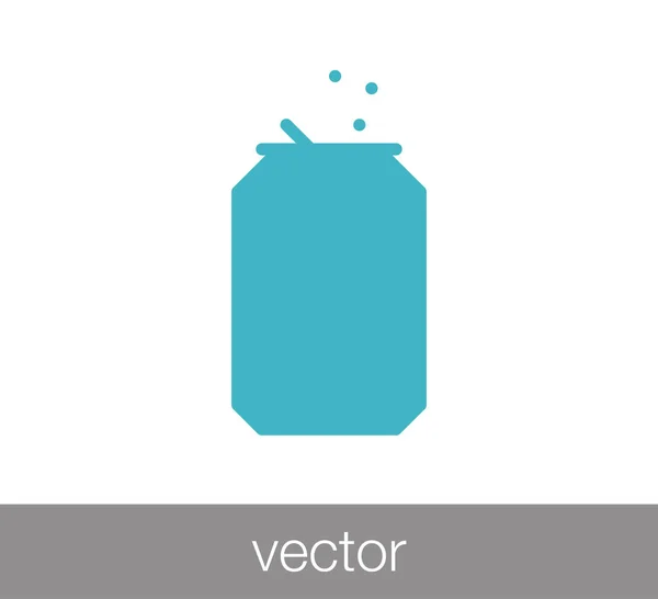 Icono plano de soda — Vector de stock