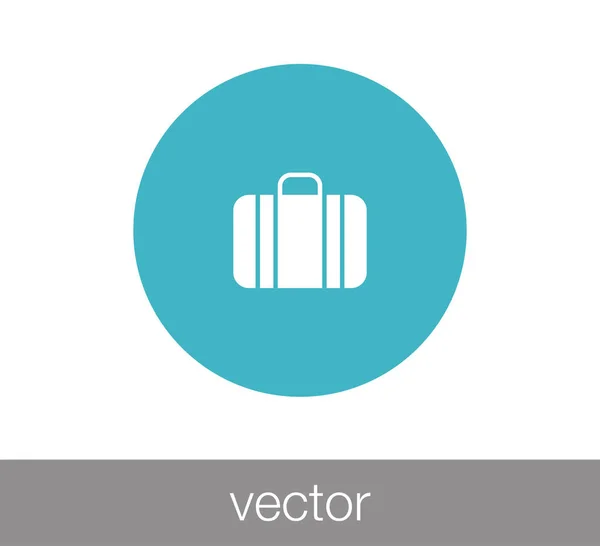 Equipaje Apartamento Icono. — Vector de stock