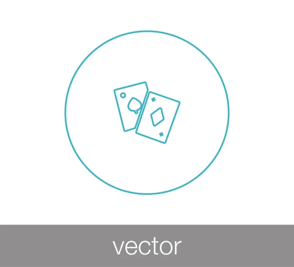 Speelkaarten pictogram. — Stockvector