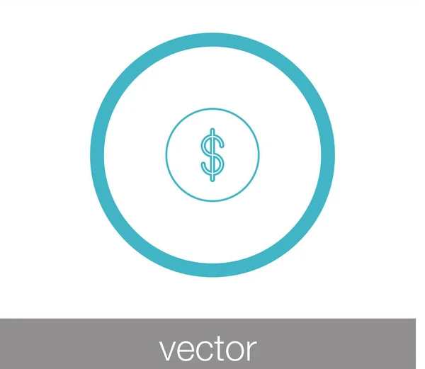 Ícone da economia financeira monetária — Vetor de Stock