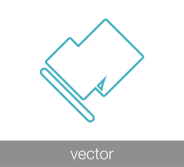 Icône web drapeau . — Image vectorielle