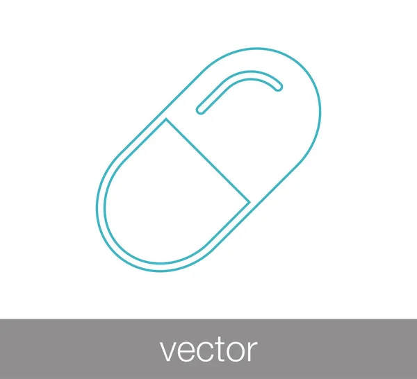 Pil platte pictogram — Stockvector