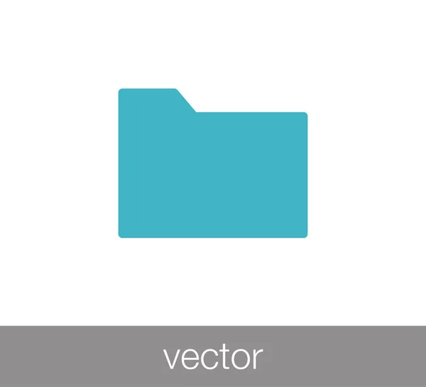 Dossier icône plate — Image vectorielle