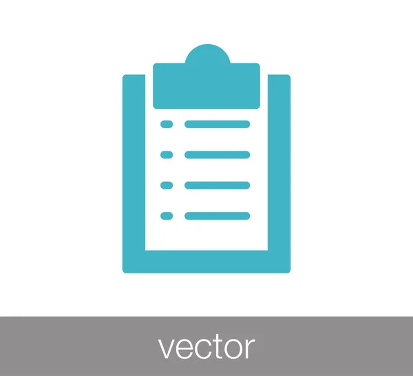 Lista de verificação ícone plano — Vetor de Stock