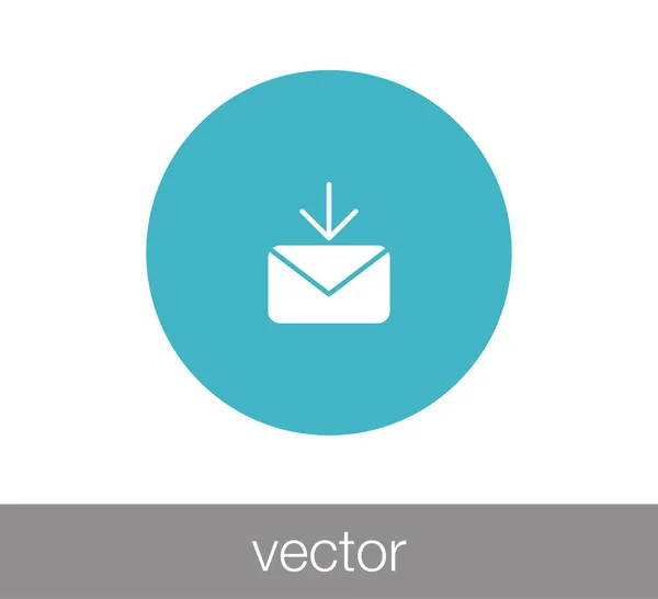 Icono de correo electrónico entrante . — Vector de stock