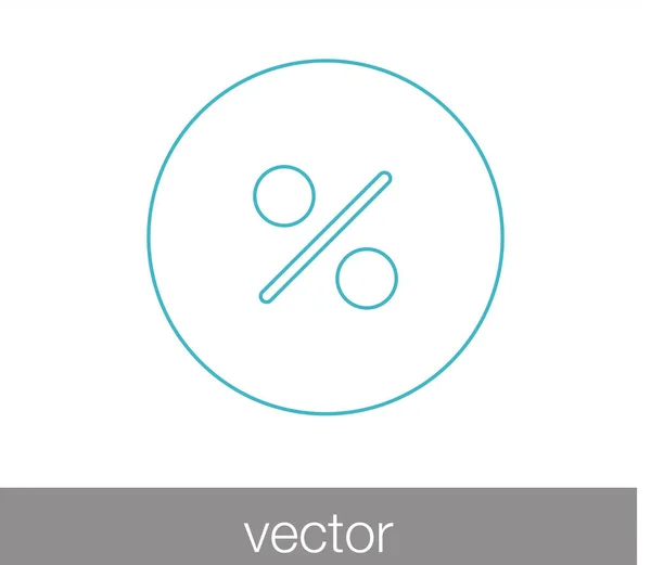 Percentuale icona piatta — Vettoriale Stock