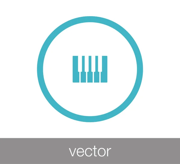 Zongora aláírás ikonra — Stock Vector