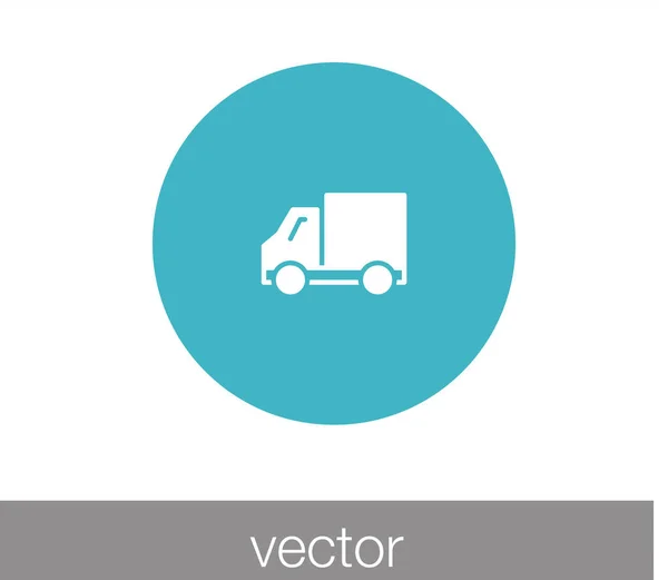 Icona piatto camion — Vettoriale Stock