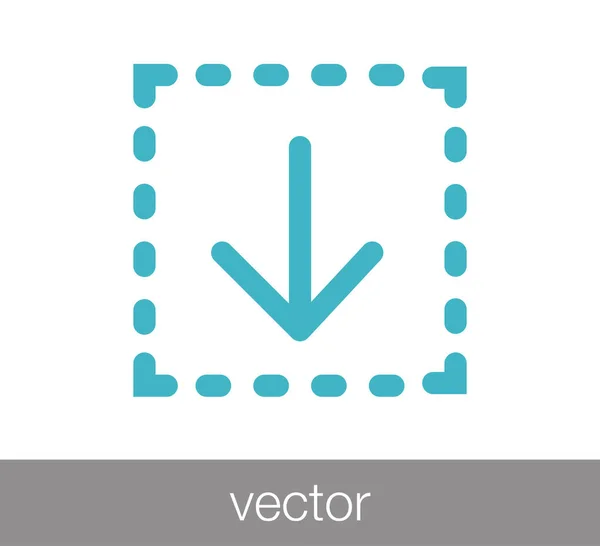 Icono de símbolo de descarga — Vector de stock