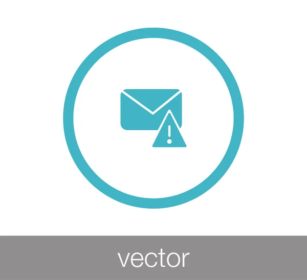 Icono problema de correo electrónico — Vector de stock