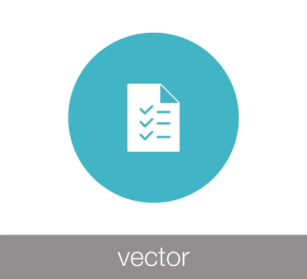 Checkliste flaches Symbol — Stockvektor