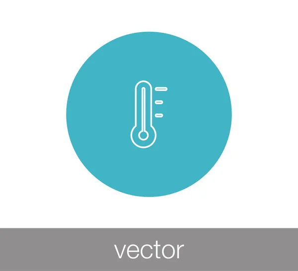 Ícone plano do termômetro — Vetor de Stock