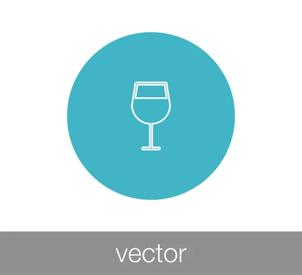 Бокал вина икона — стоковый вектор