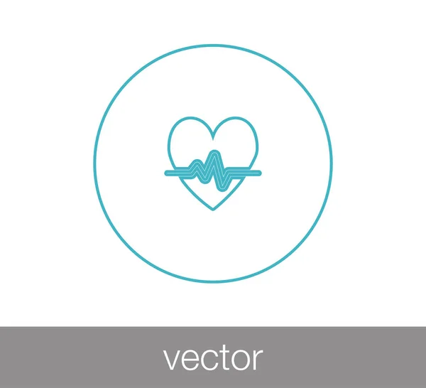 Herzschlag-Web-Ikone. — Stockvektor