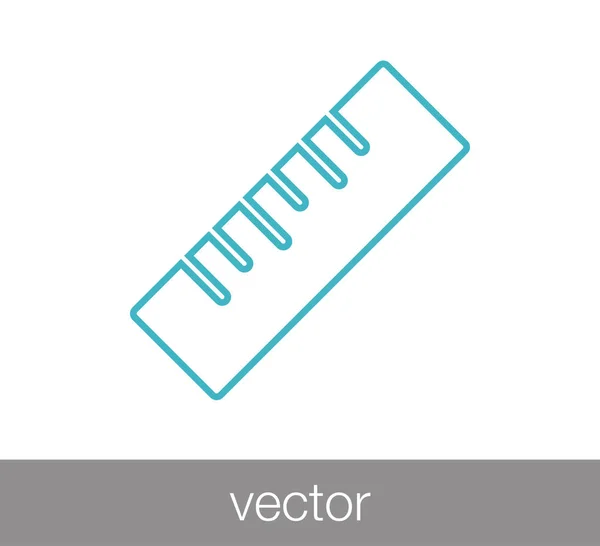 Regla Icono plano — Vector de stock