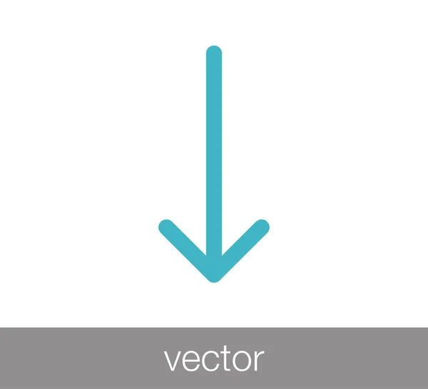 Down arrow icon. — Stock Vector