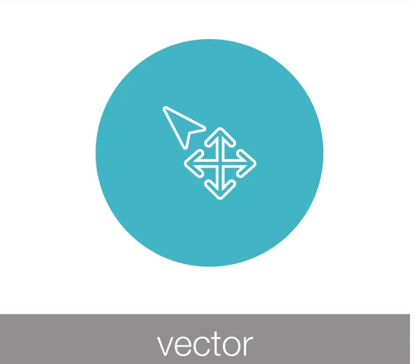 Ikon web panah - Stok Vektor