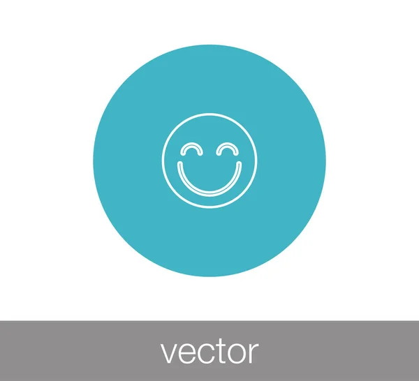 Sonrisa icono de la cara — Vector de stock