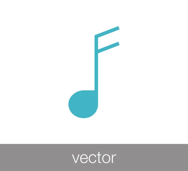 Zenei megjegyzés ikon — Stock Vector