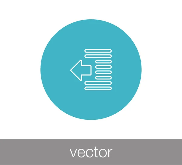 Diminuir ícone de Indent — Vetor de Stock