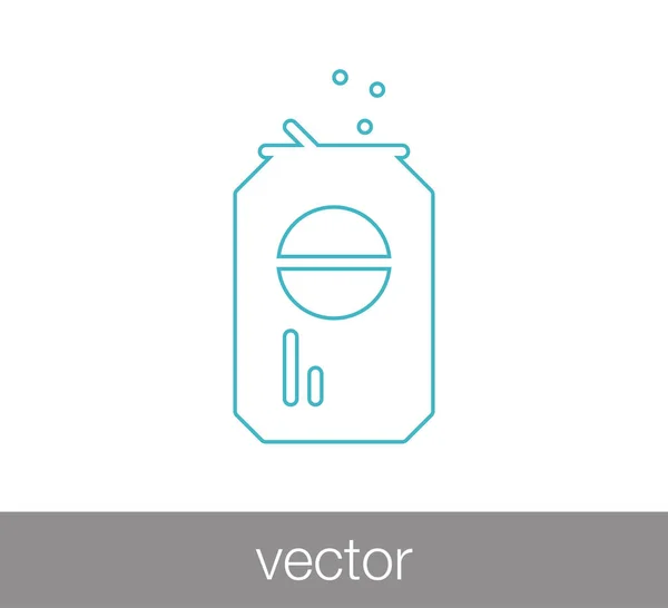 Icono plano de soda — Vector de stock
