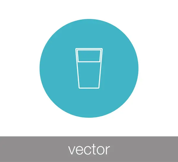 Icono de vaso de agua — Vector de stock