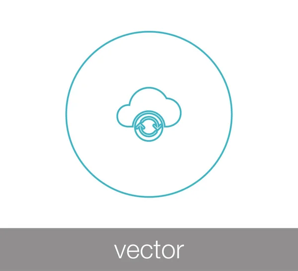 Cloud-Symbol synchronisieren — Stockvektor