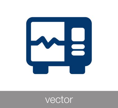 Elektrokardiyogram kalp beat simgesi ile