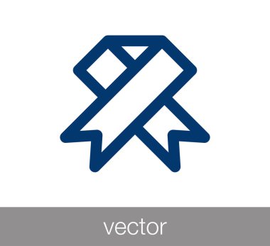 Kurdele düz simgesi