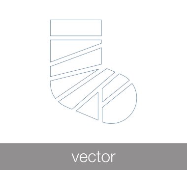 Kırık bacak simgesi.