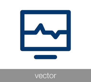 Elektrokardiyogram kalp beat simgesi ile