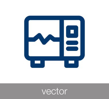 Elektrokardiyogram kalp beat simgesi ile