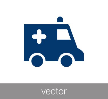 Ambulans simgesi illüstrasyon
