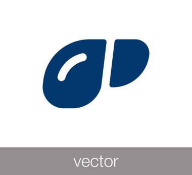 İnsan karaciğer organ simgesi