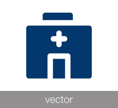 Hastane düz simgesi