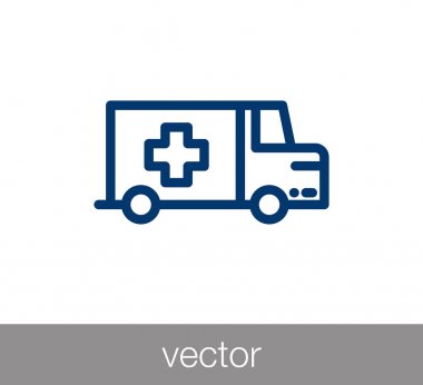 Ambulans simgesi illüstrasyon