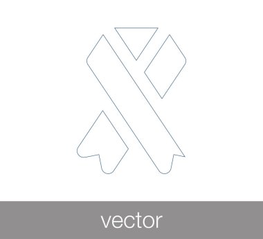 Kurdele düz simgesi