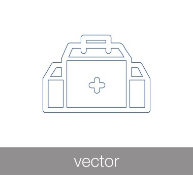 Hastane düz simgesi