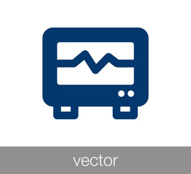 Elektrokardiyogram kalp beat simgesi ile
