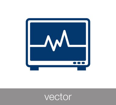 Elektrokardiyogram kalp beat simgesi ile