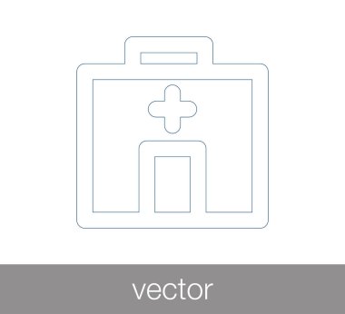 Hastane düz simgesi