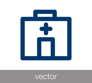 Hastane düz simgesi